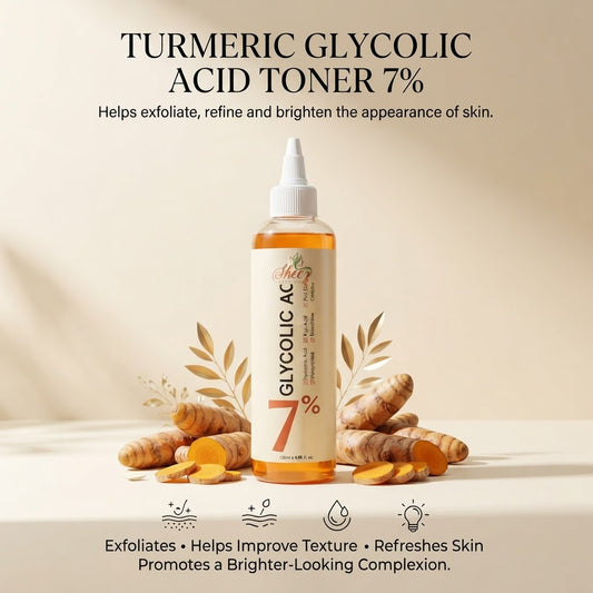 Turmeric & Glycolic Acid 7%Solution – Exfoliating & Radiance Toner
